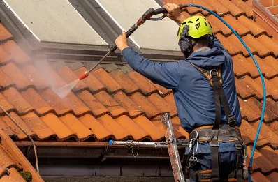 Démoussage et hydrofuge de toiture à Corveissiat